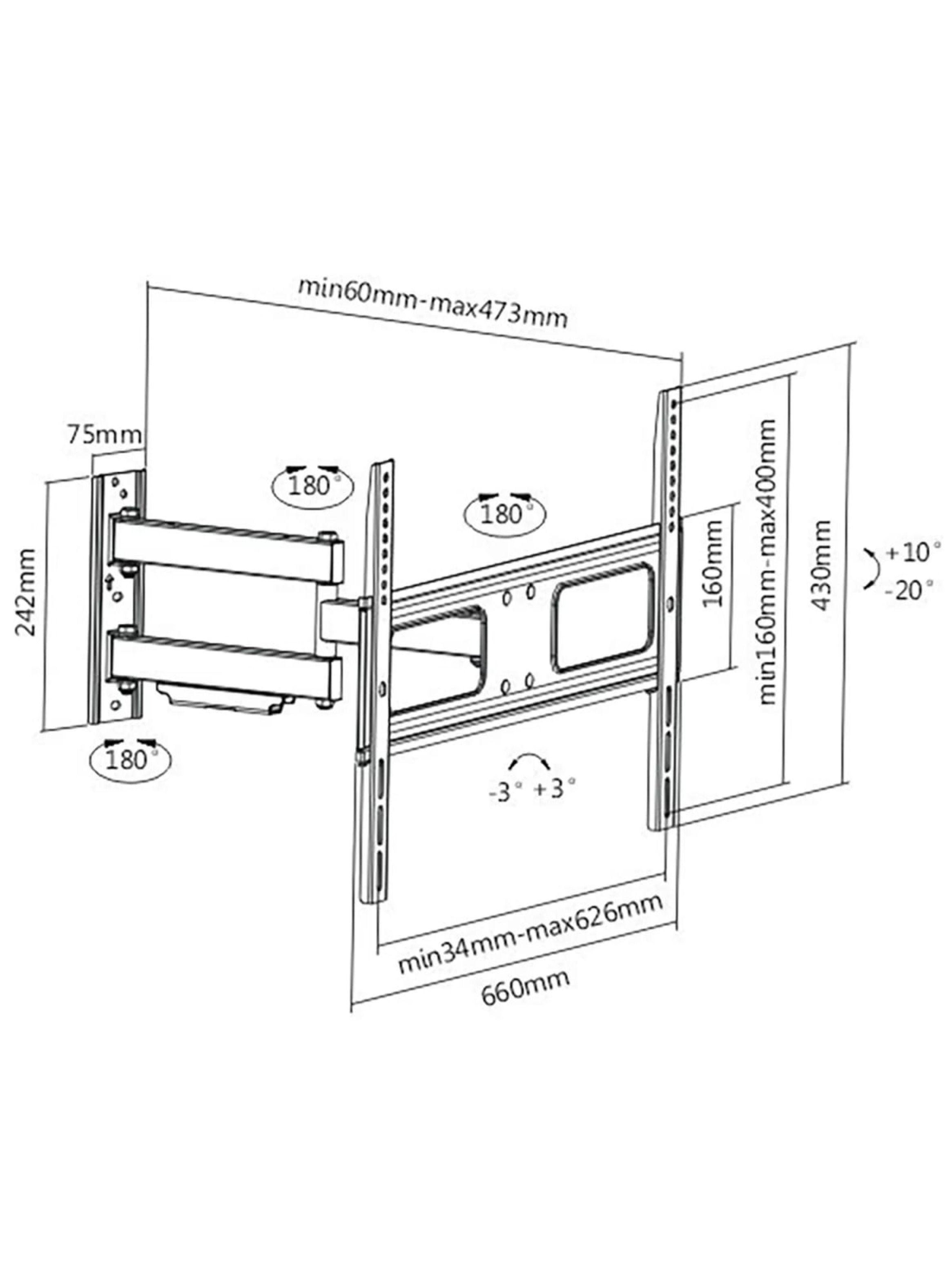  Soporte TV Universal Brazo Móvil Articulado 37"-70" MV463 Macrotel-6