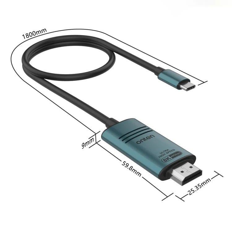 Cable USB-C a HDMI 8K 1,8M Onten-2