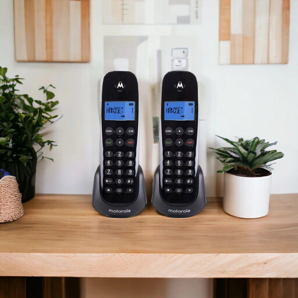  Pack 2 Teléfonos Inalámbricos Digitales M700 Motorola - Negro -1