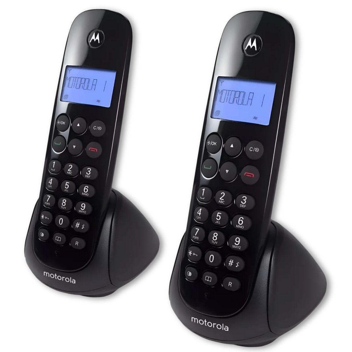  Pack 2 Teléfonos Inalámbricos Digitales M700 Motorola - Negro -0