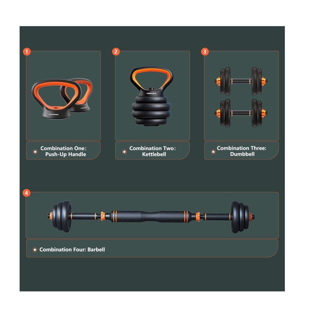 Set Mancuernas Rusas Kettlebell 6 en 1  de 15 kg-4