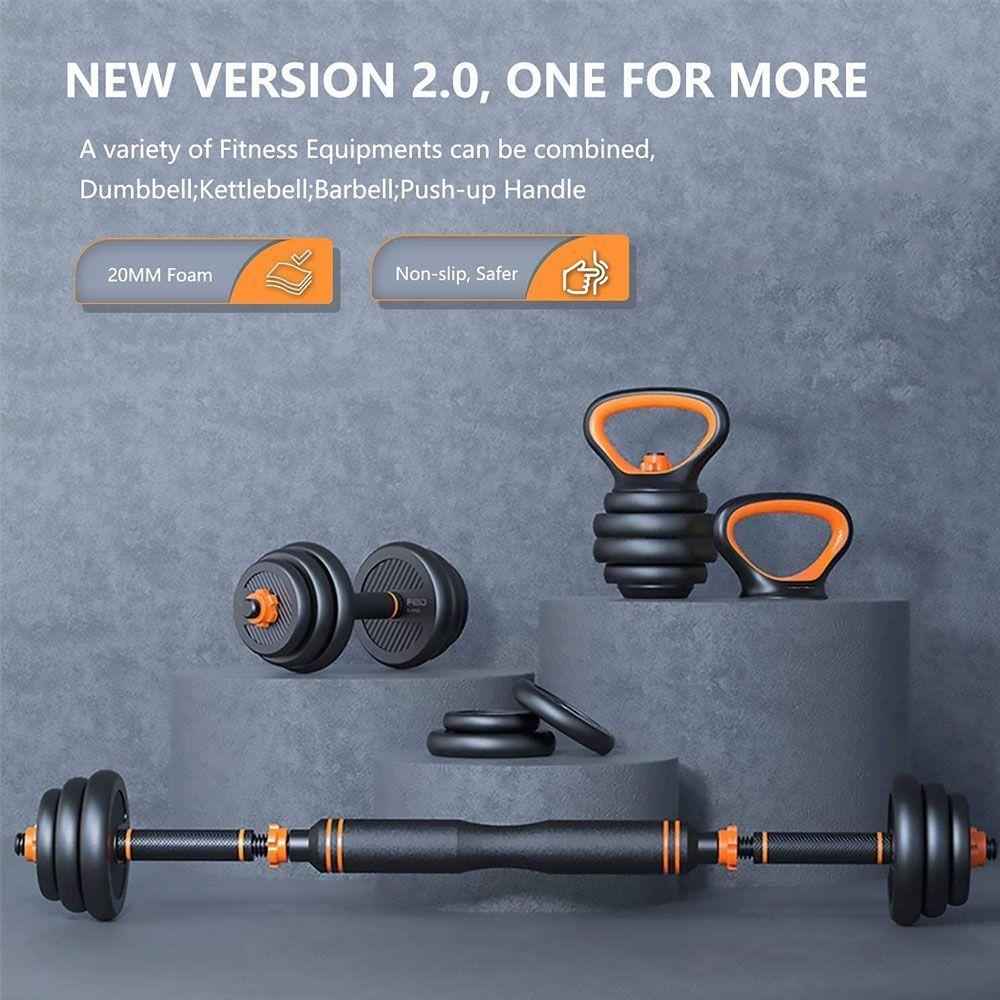 Set Mancuernas Rusas Kettlebell 6 en 1  de 15 kg-2