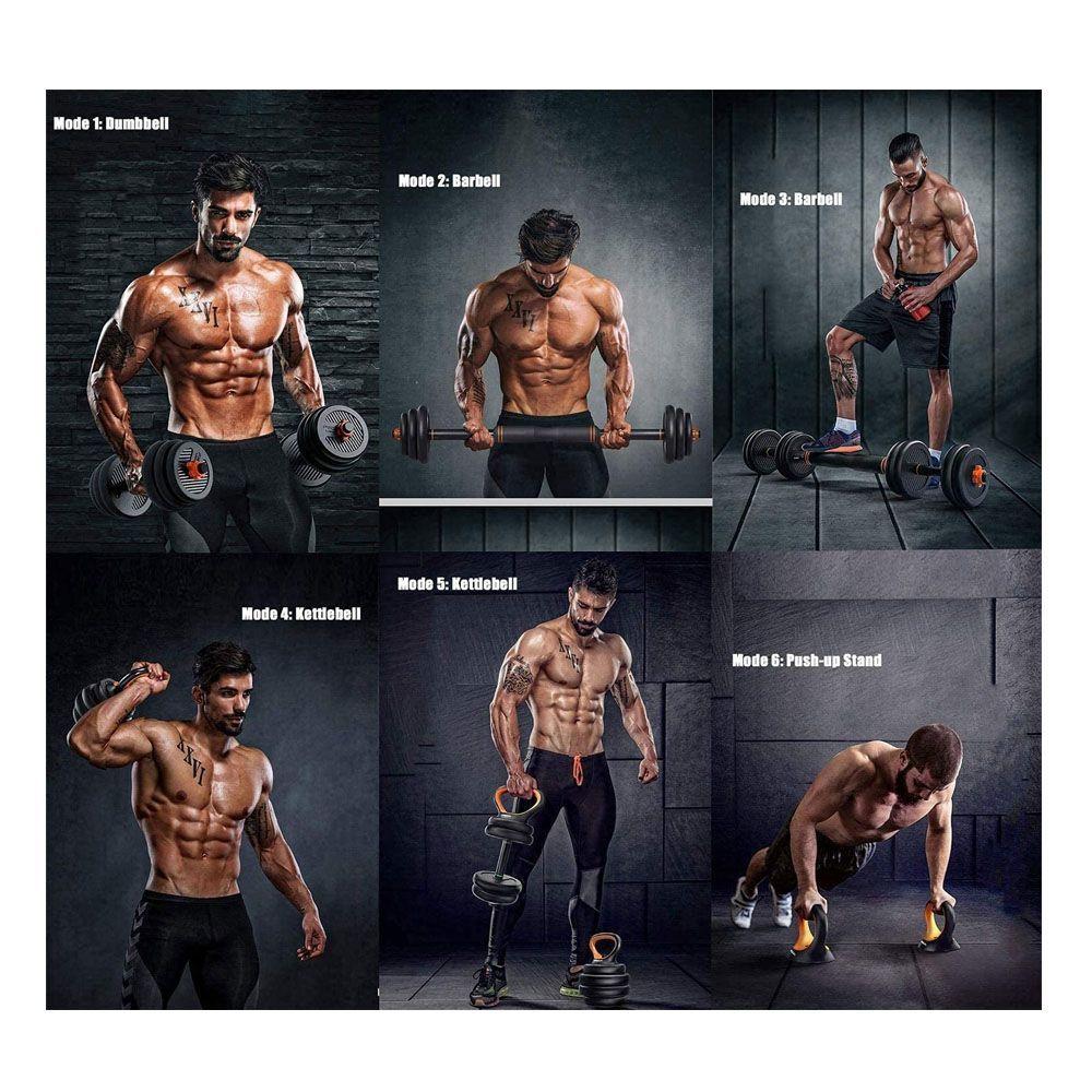Set Mancuernas Rusas Kettlebell 6 en 1  de 15 kg-1