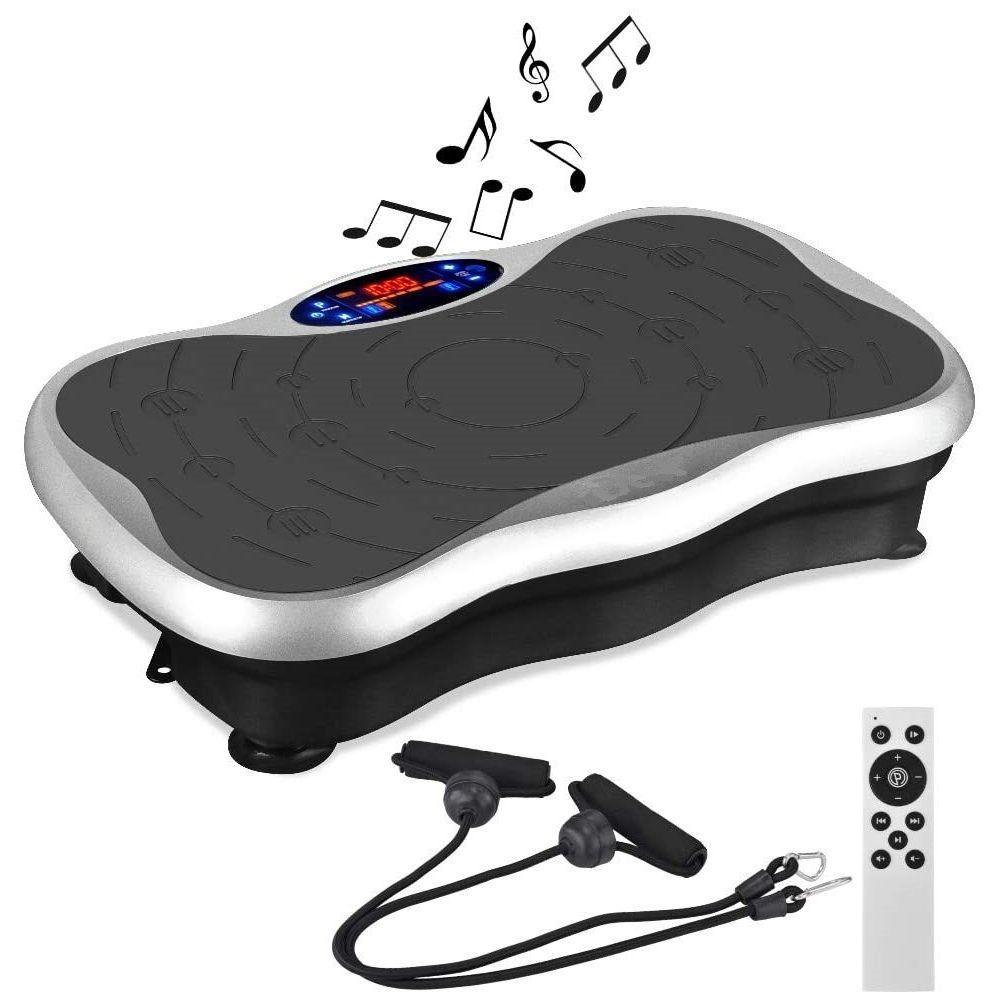 Plataforma Vibratoria Fitness Mariposa y Bandas Negro-Blanco-4