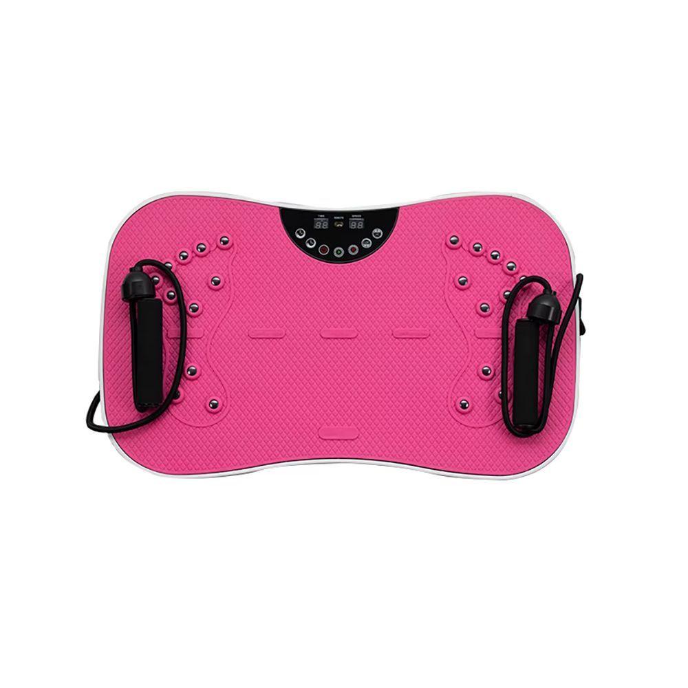 Plataforma Vibratoria Fitness Imanes y Bandas Rosado-Blanco-2