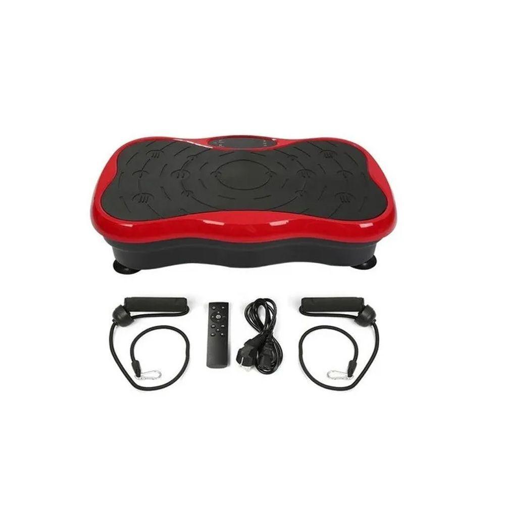 Plataforma Vibratoria Fitness Mariposa y Bandas, Negro-Rojo-0