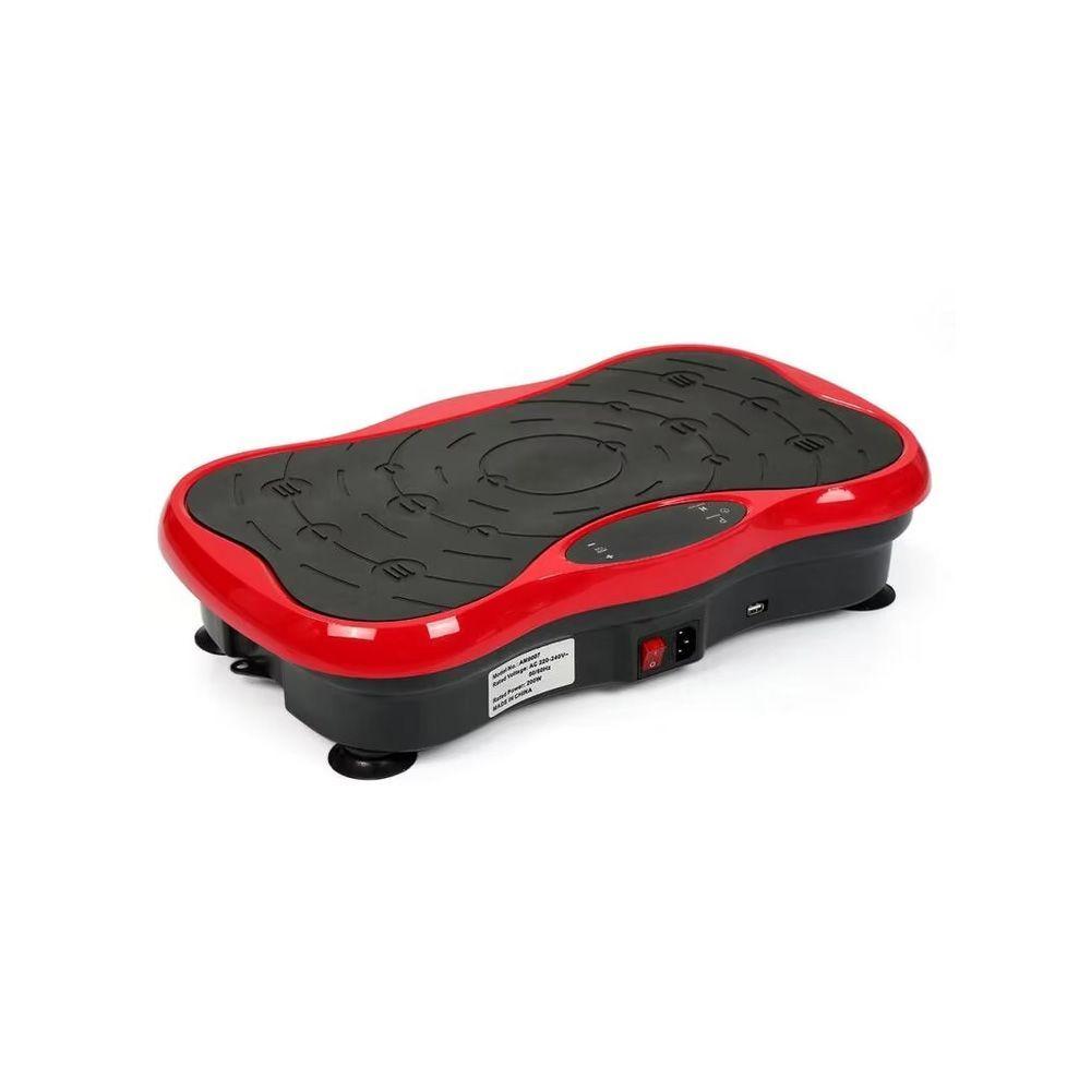 Plataforma Vibratoria Fitness Mariposa y Bandas, Negro-Rojo-1