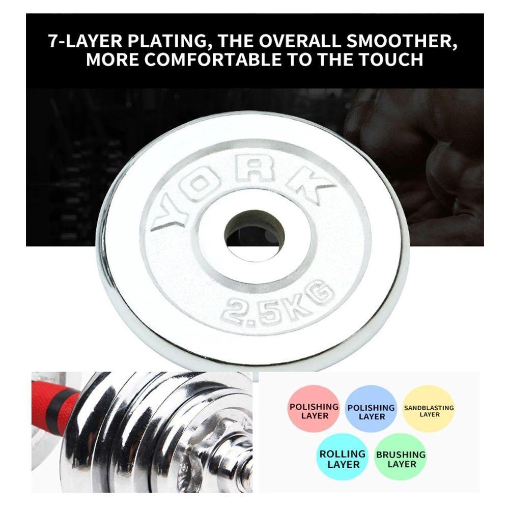 Set de Mancuernas y Barra Acero Cromados 15 kg + Maletín-4