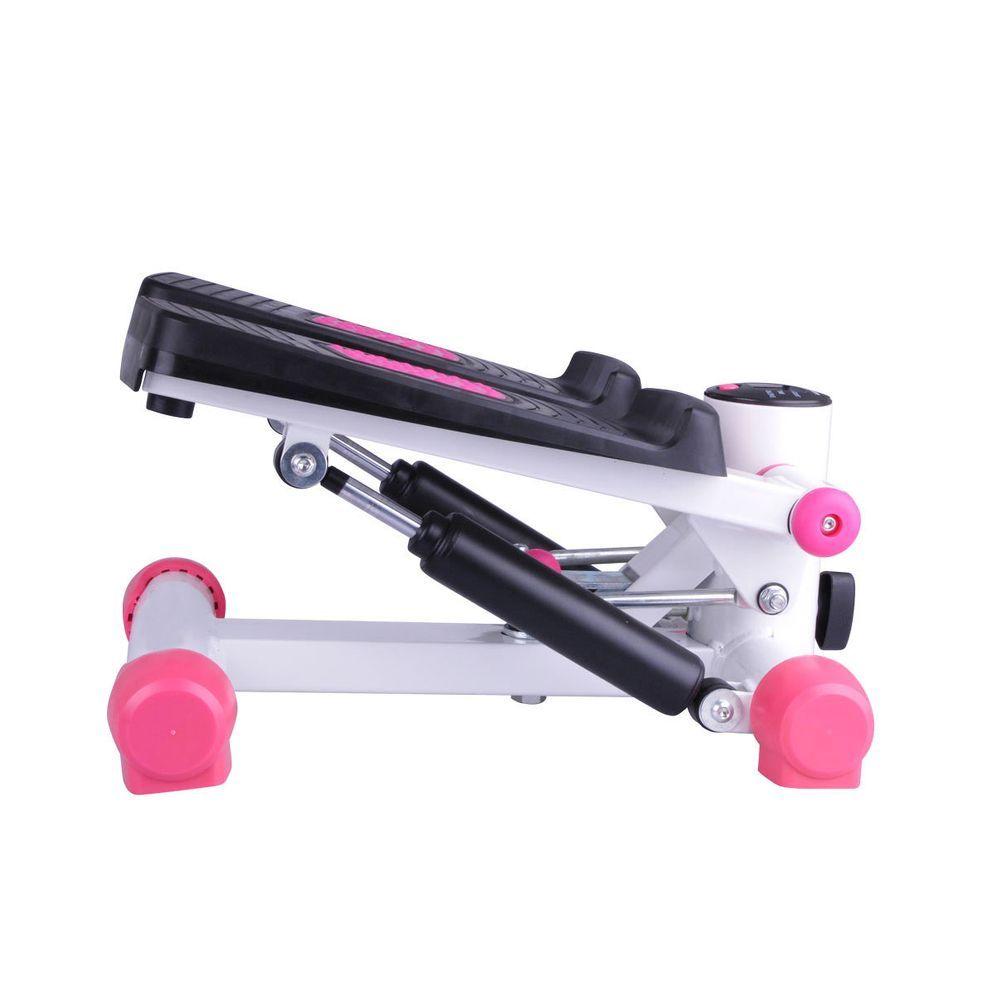 Máquina Escaladora Caminadora Mini Stepper con Bandas Rosada-2