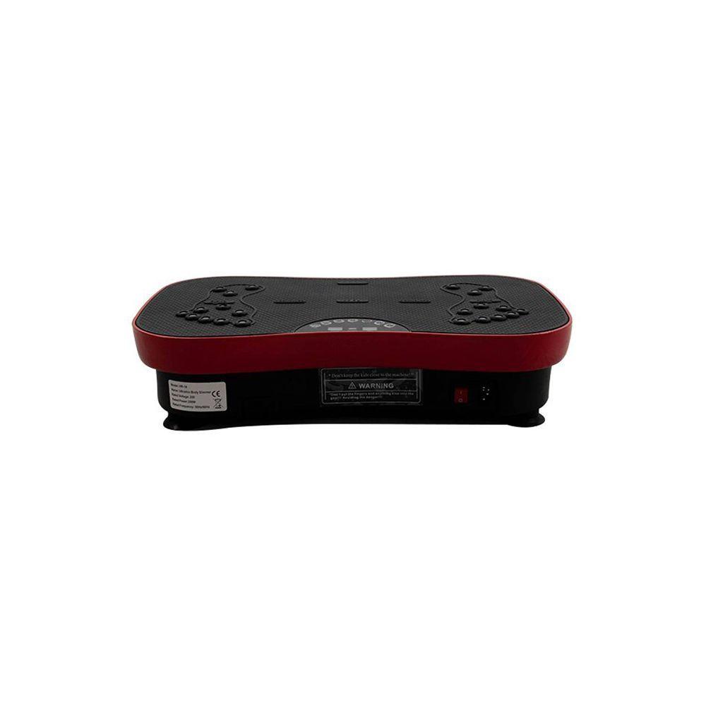Plataforma Vibratoria Fitness, Imanes y Bandas, Negro-Rojo-3