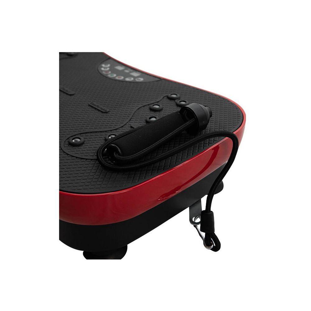 Plataforma Vibratoria Fitness, Imanes y Bandas, Negro-Rojo-1