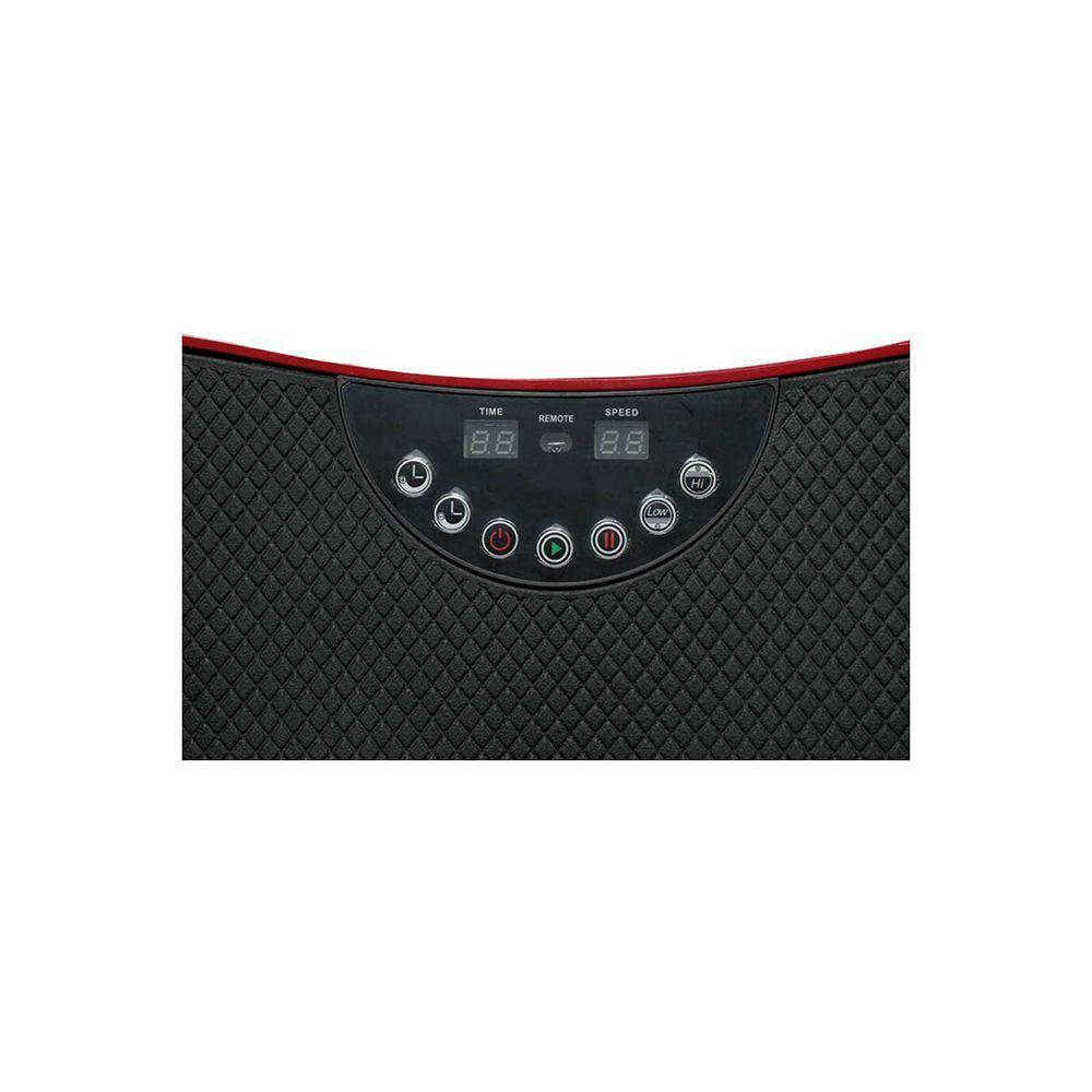 Plataforma Vibratoria Fitness, Imanes y Bandas, Negro-Rojo-4