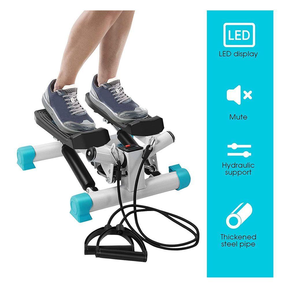 Escaladora Curva con Bandas Pro 2 en 1 Celeste-5