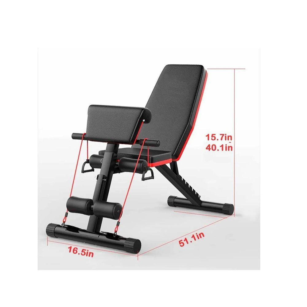 Banca Para Pesa o Mancuernas Ajustable Inclinable y Reclinable-4