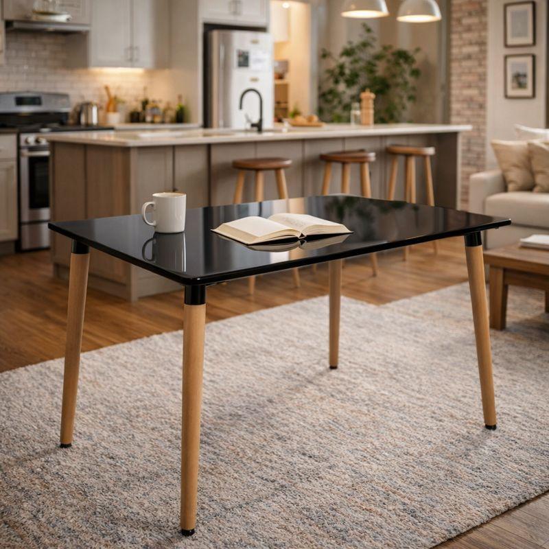 MESA DE COMEDOR EAMES RECTANGULAR NEGRA-1