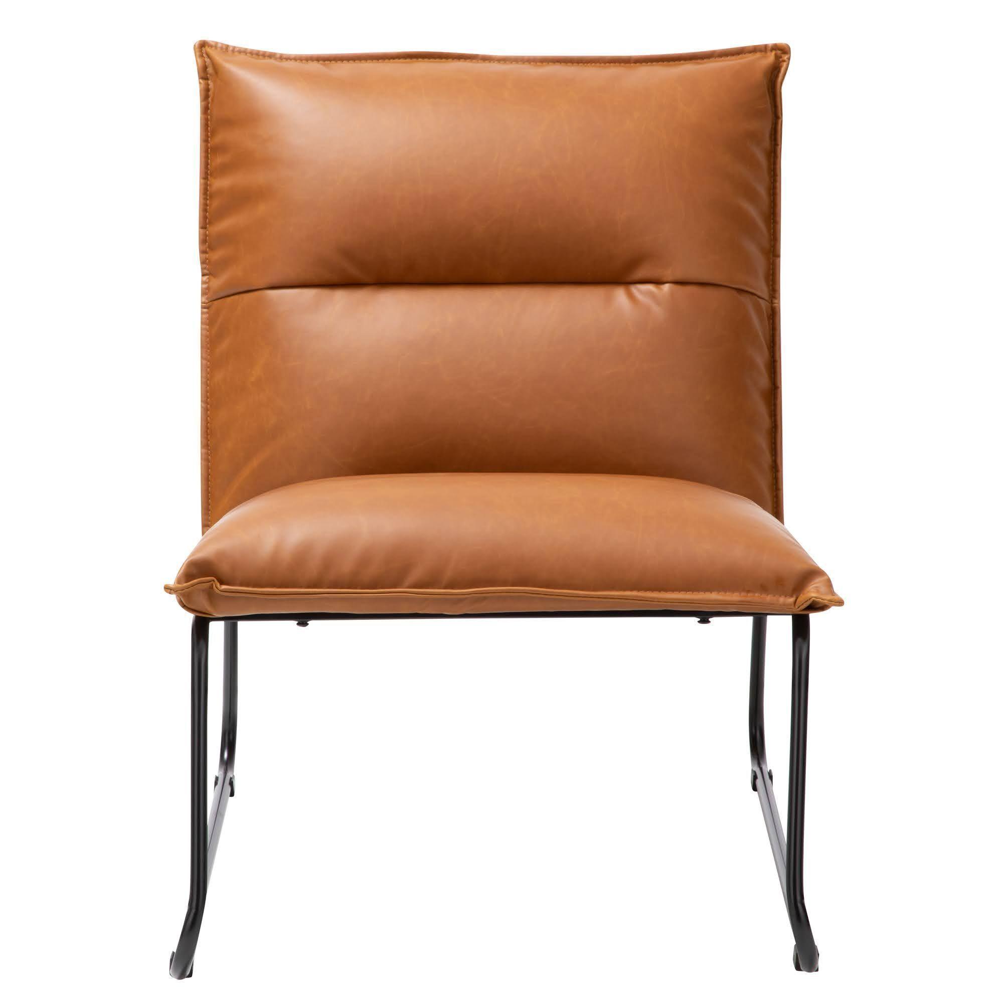 Sitial Lugansk ecocuero café – Base metálica moderna-2