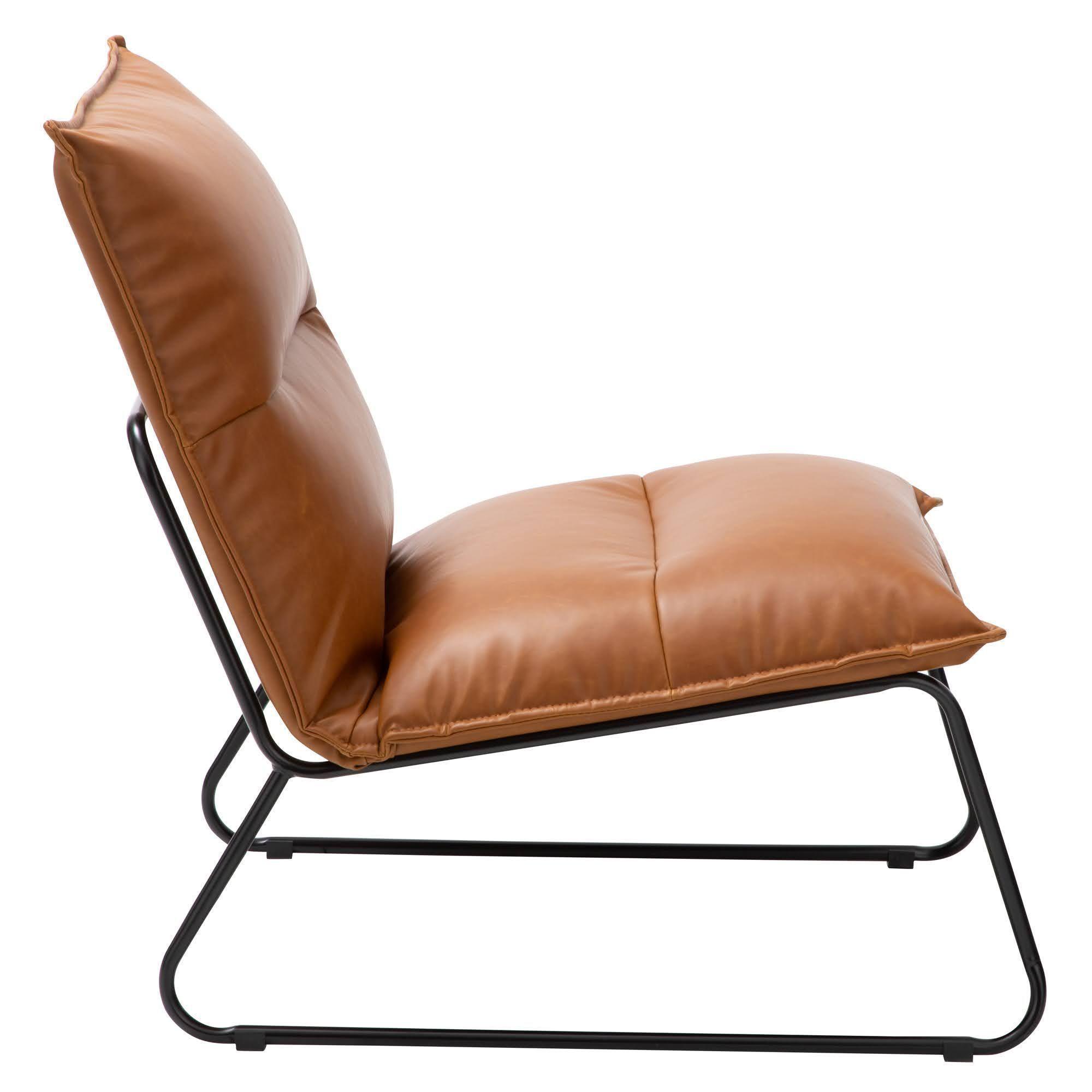 Sitial Lugansk ecocuero café – Base metálica moderna-3