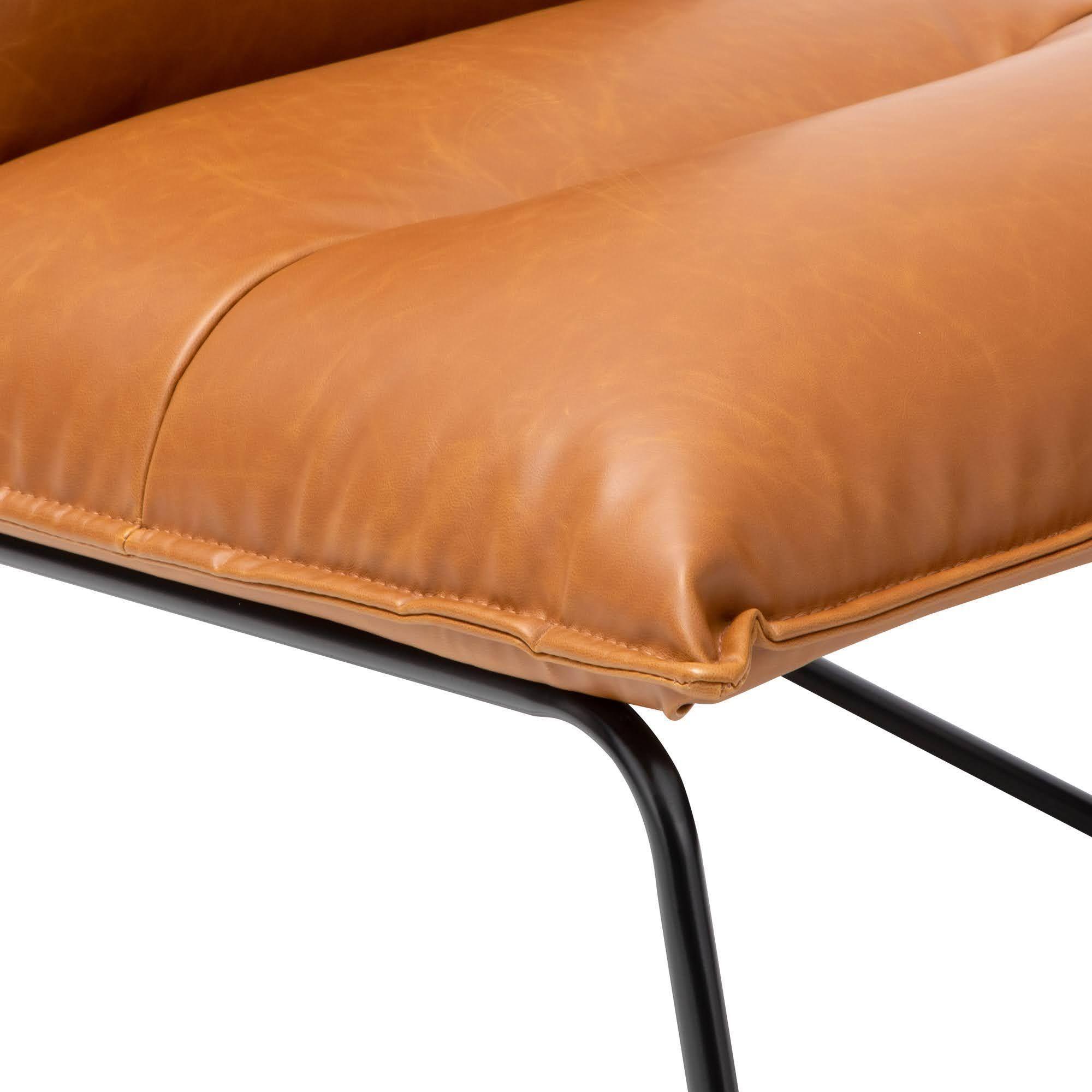 Sitial Lugansk ecocuero café – Base metálica moderna-4