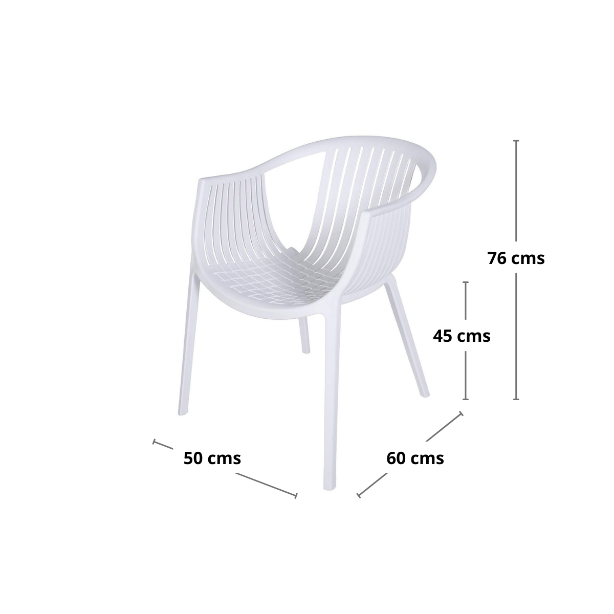 Pack x 4 Silla de terraza Blanca-2