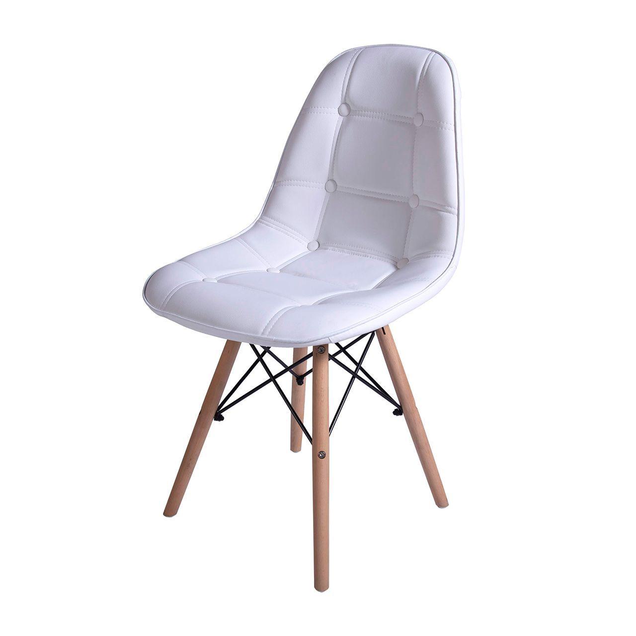 Pack x 4 Silla Eames acolchada Blanca-2