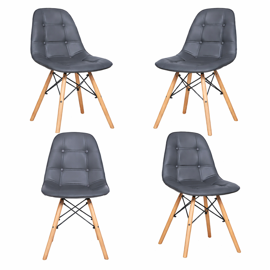 Pack 4 unidades Silla Eames Gris Oscura-0