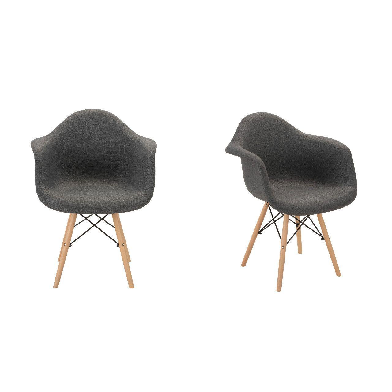 Pack x 2 Sitial Eames tela Gris-0