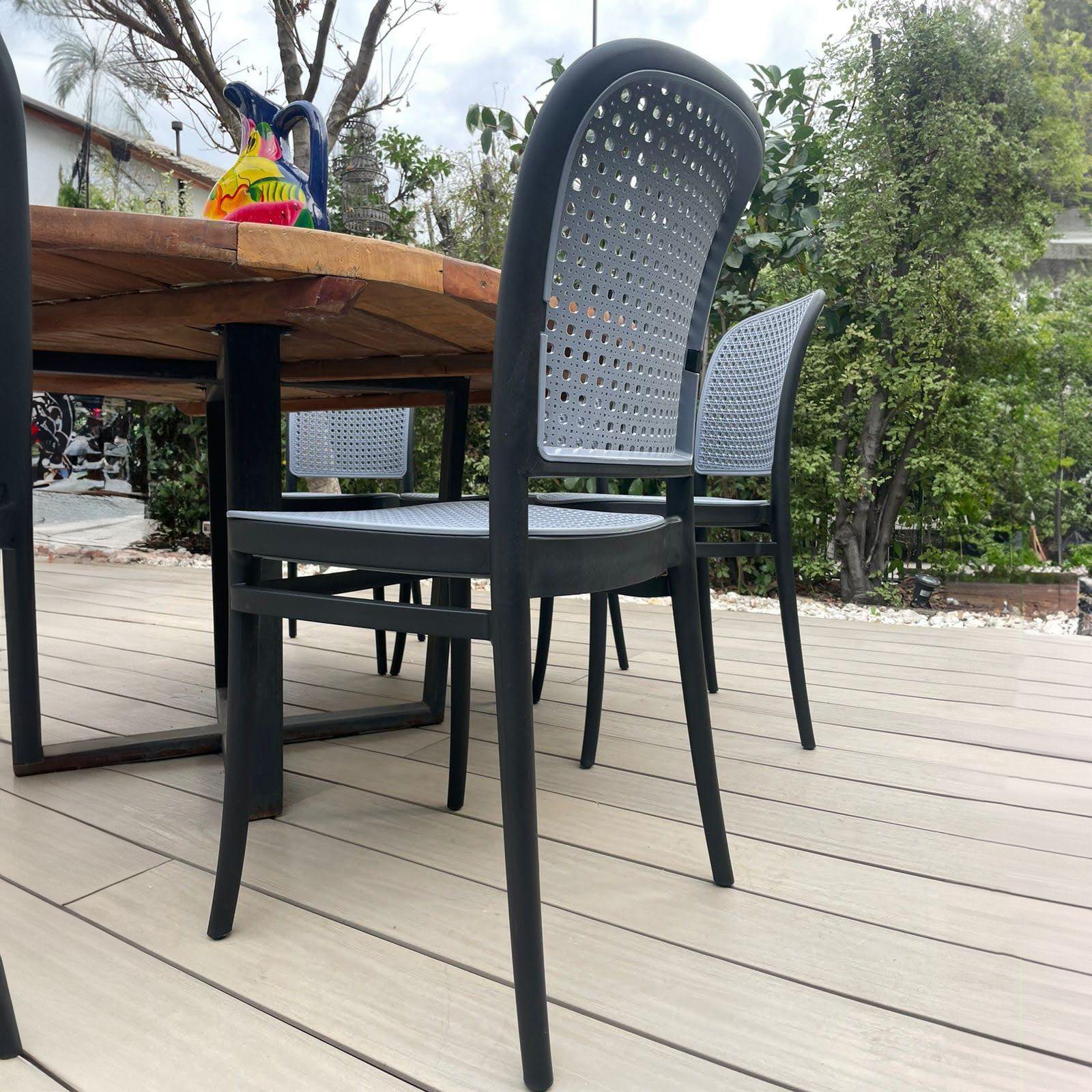 Pack x 4 Sillas de terraza Sunset Gris-5