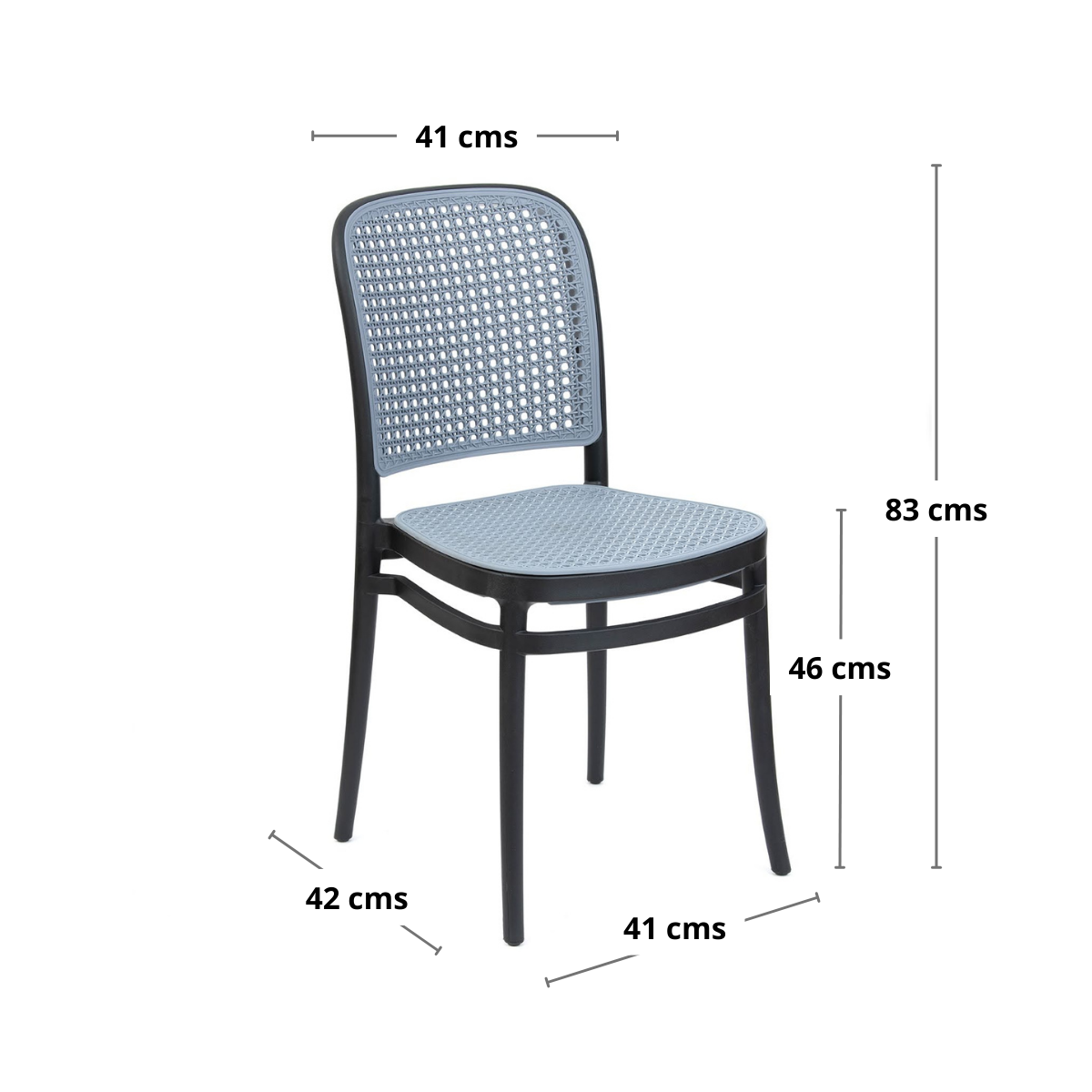 Pack x 4 Sillas de terraza Sunset Gris-2