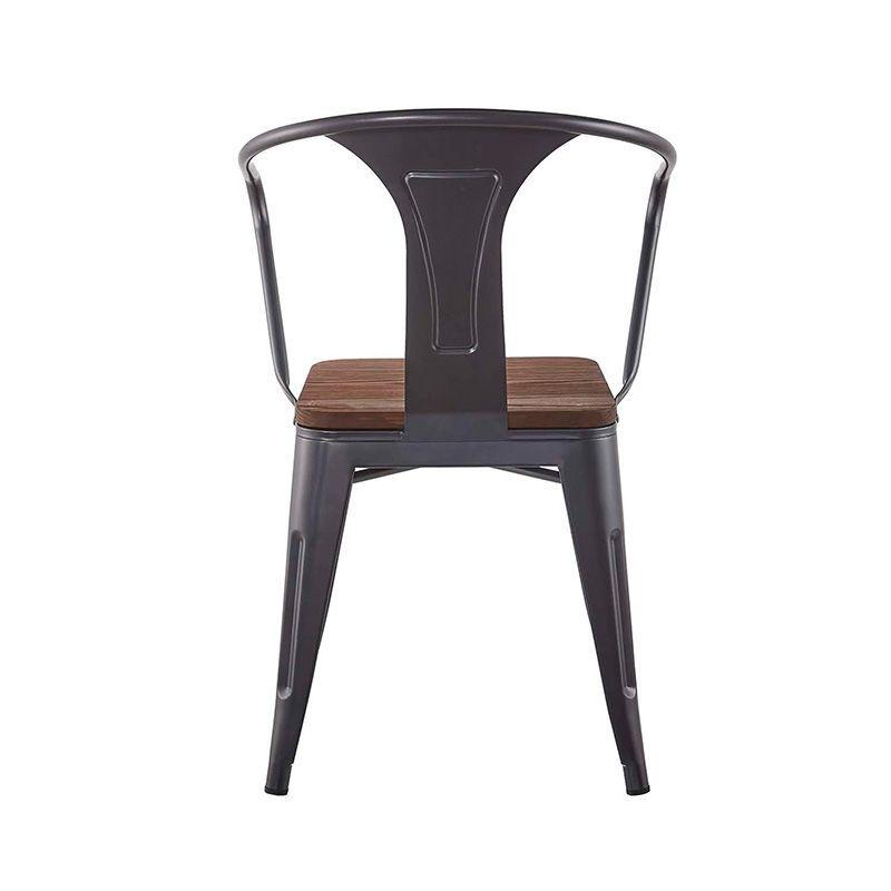 Pack 4 unidades Silla Tolix con Brazos Gris Oscuro-3