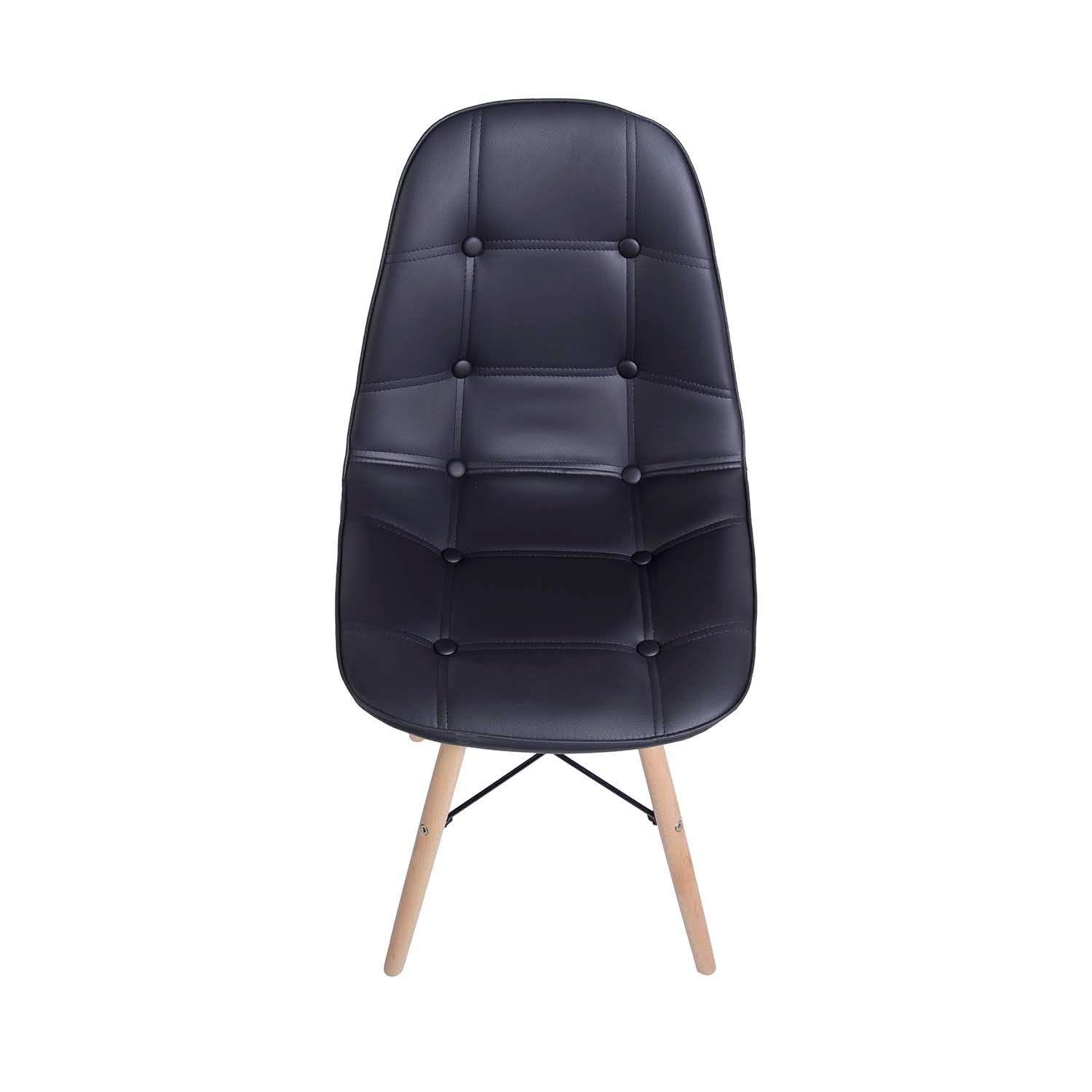 Pack 4 sillas Eames acolchada negra-4