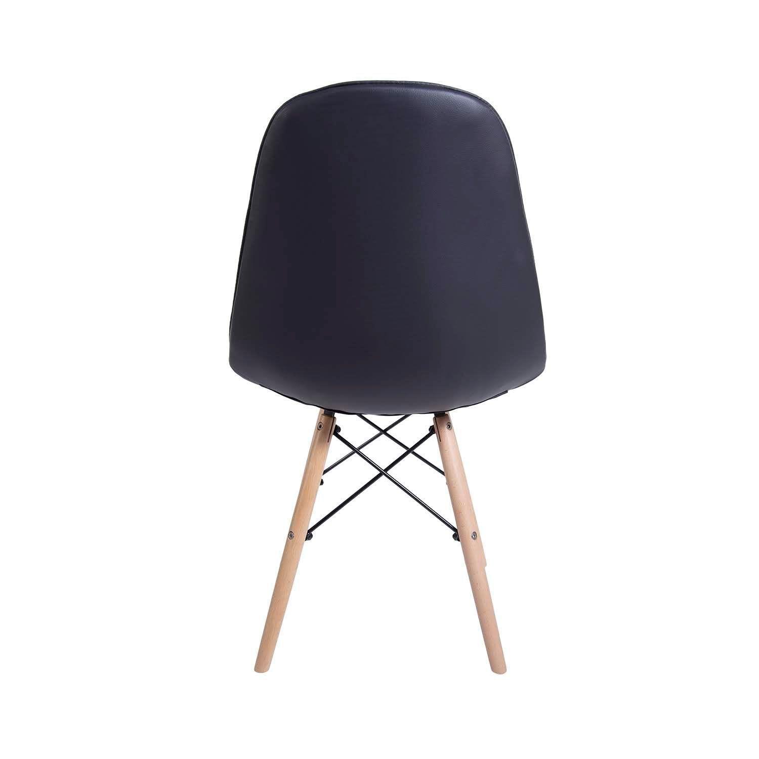 Pack 4 sillas Eames acolchada negra-4