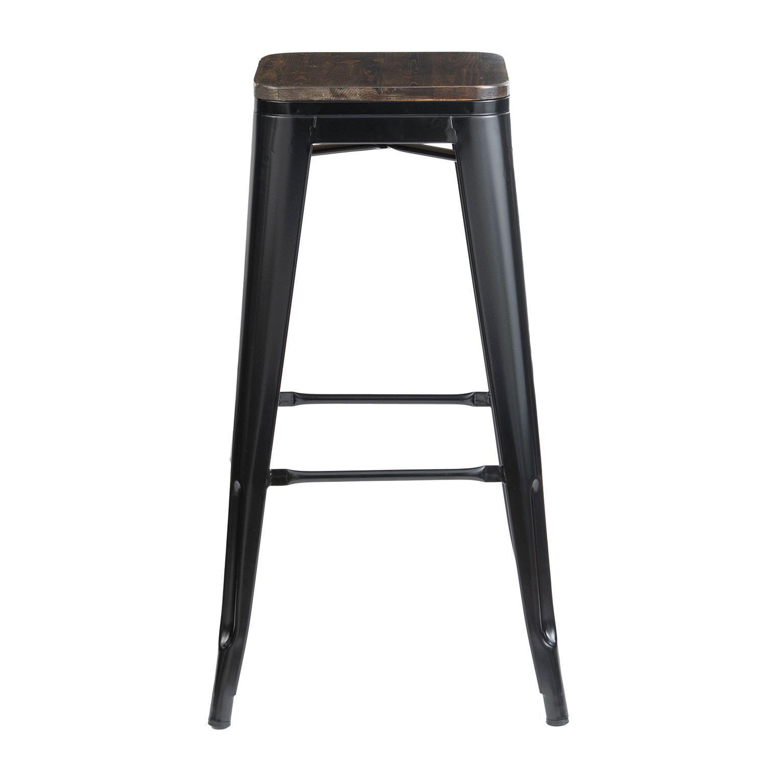 Pack 4 unidades Taburete Tolix Negro-3