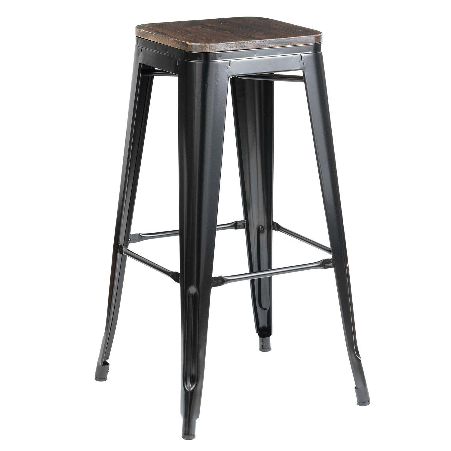 Pack 4 unidades Taburete Tolix Negro-4