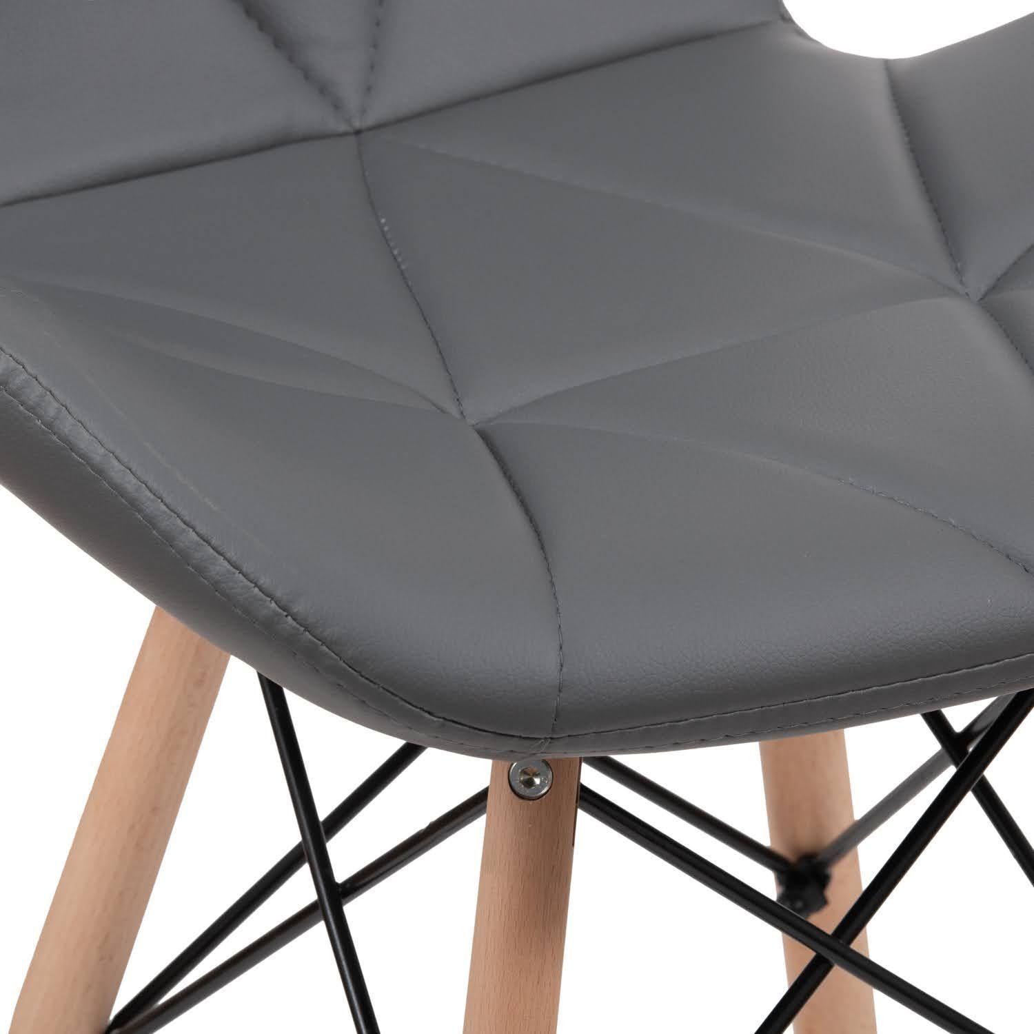 Pack 4 unidades Silla Comedor Eames aviador gris-5