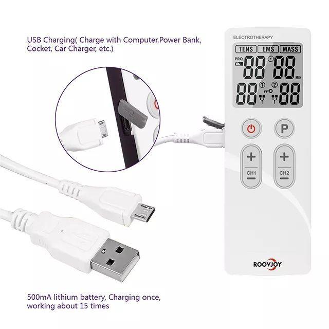Electroterapia Tens Ems Masaje de pulso Recargable USB R-C3-3