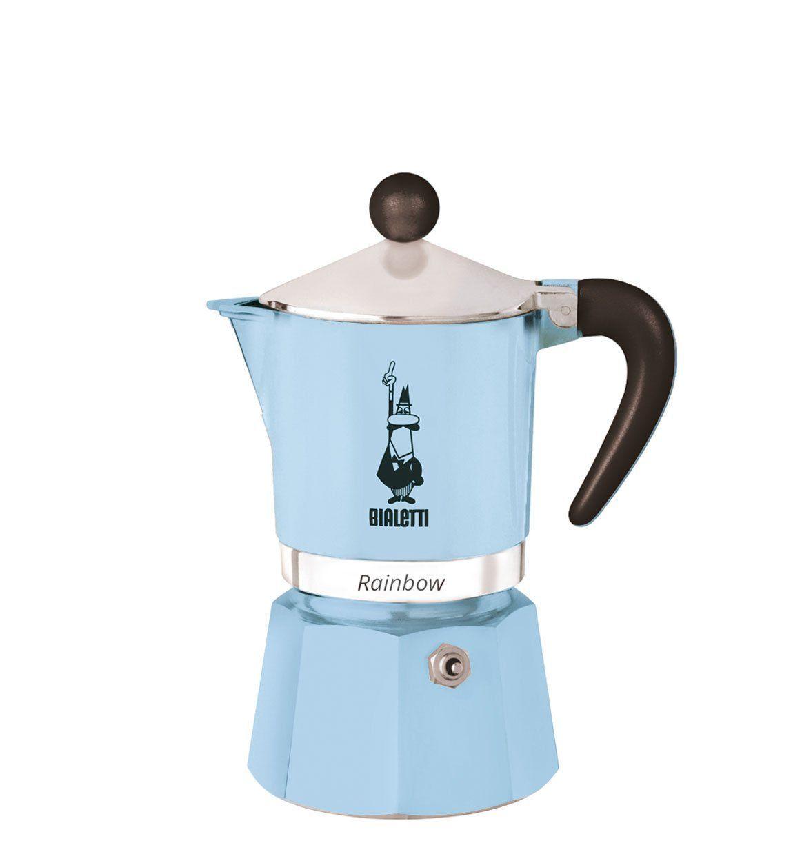 Cafetera Moka Rainbow Celeste 3 Tazas Bialetti-0
