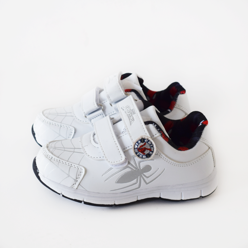 Zapatilla Escolar Blanca Spiderman-0