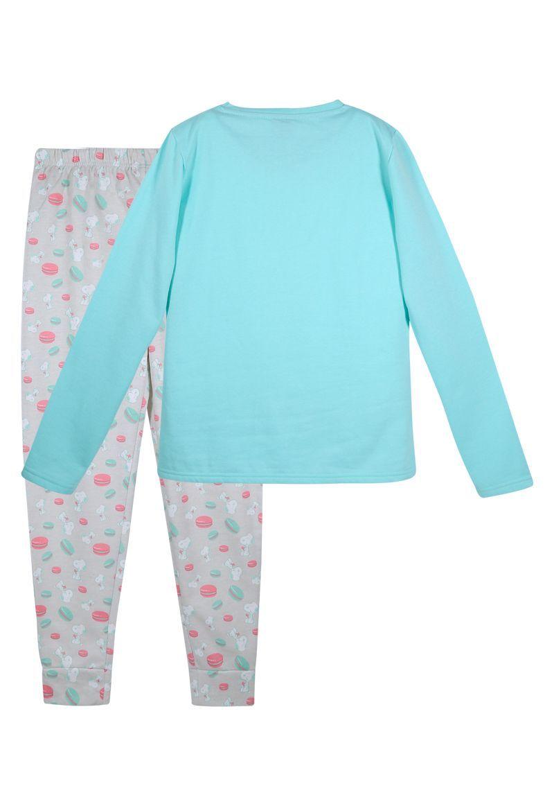 Pijama LL Mujer Snoopy Breakfast Celeste-0