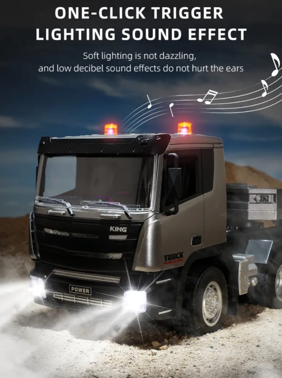 CAMION CONTROL REMOTO 2 4 GHZ CON RAMPA Y BATERIA RECARGABLE 9 CH-4