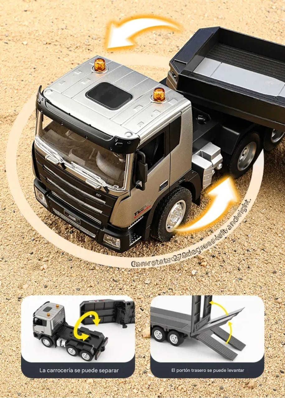 CAMION CONTROL REMOTO 2 4 GHZ CON RAMPA Y BATERIA RECARGABLE 9 CH-5