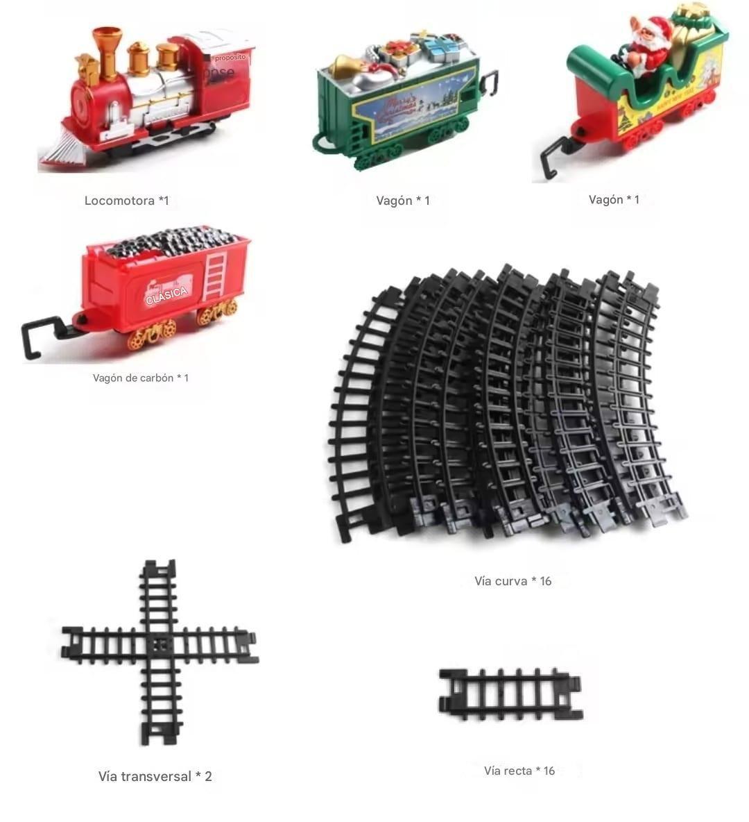 TREN DE NAVIDAD 38 PIEZAS 450 CM DE RIELES-6