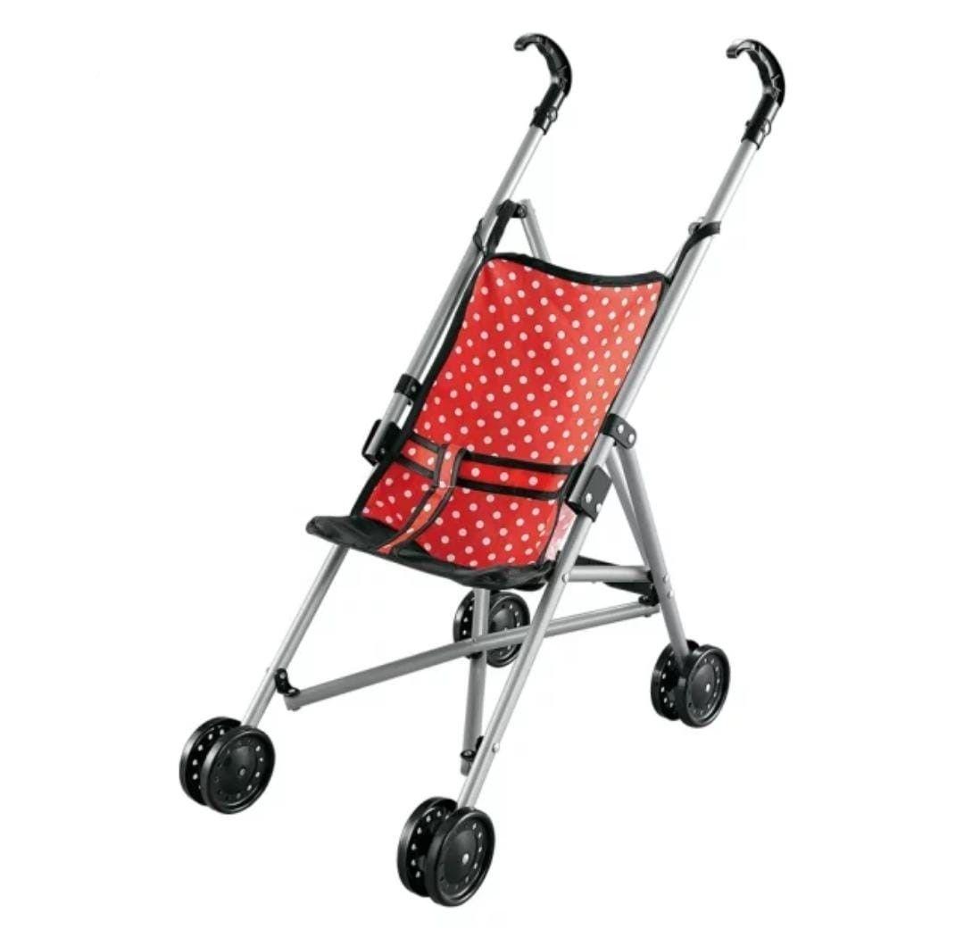 SET PARA MUÑECAS COCHE COLUMPIO MECEDORA ANDADOR ROJO 5 EN 1-7