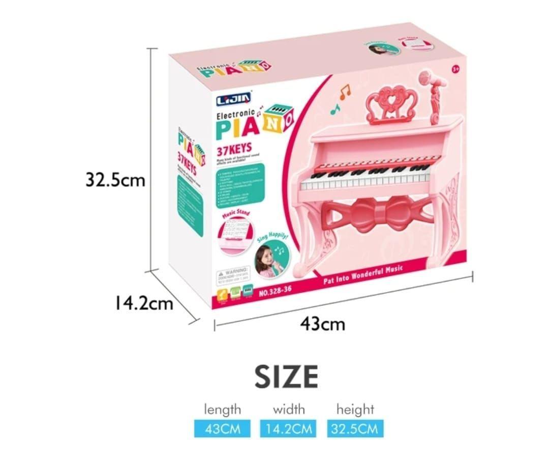 PIANO TECLADO JUGUETE PARA NIÑAS 37 TECLAS MICROFONO Y CONECTO Mp3-2