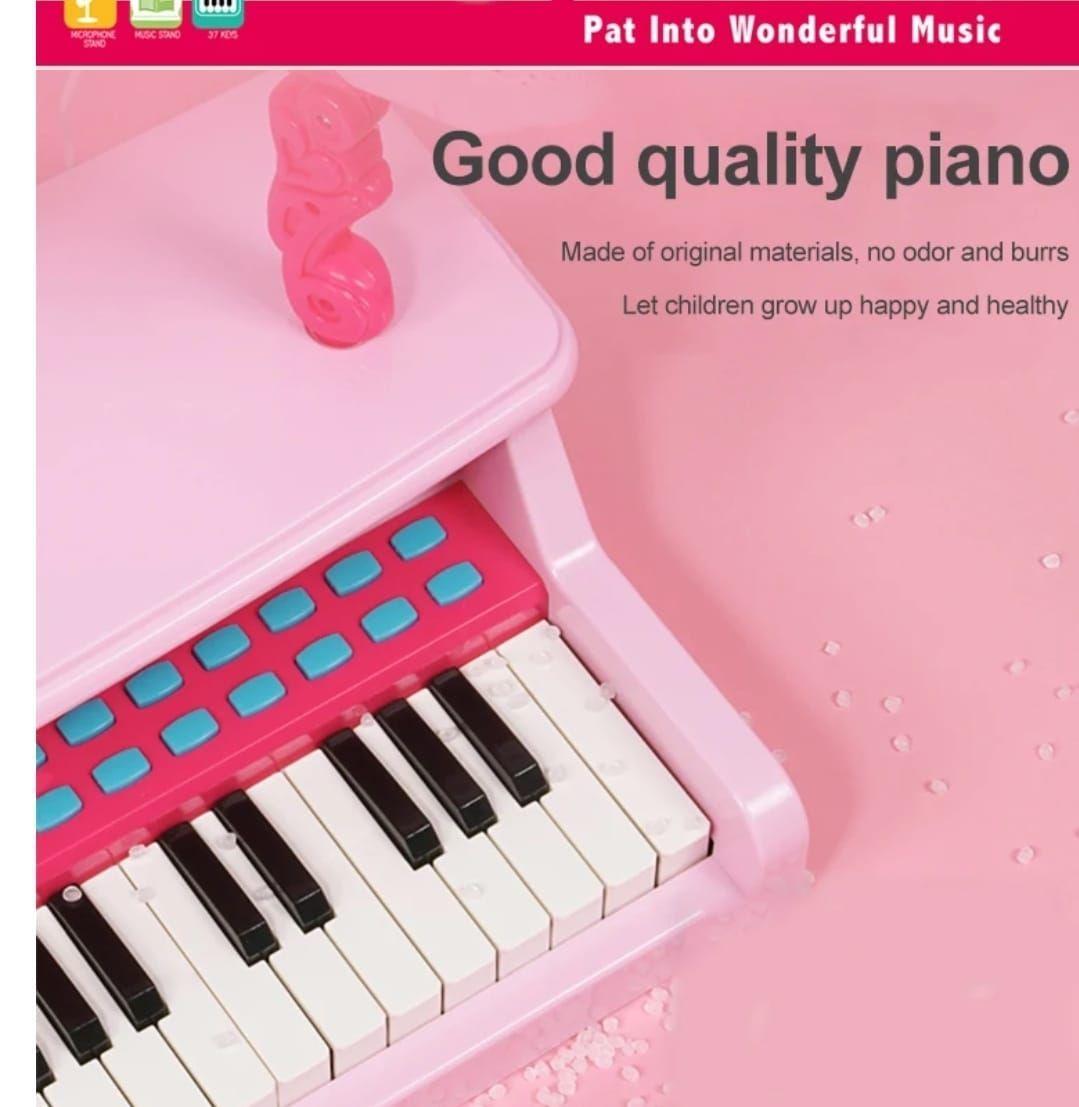 PIANO TECLADO JUGUETE PARA NIÑAS 37 TECLAS MICROFONO Y CONECTO Mp3-3