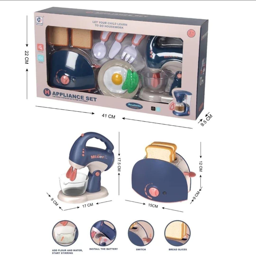 SET DE COCINA DE JUGUETE BATIDORA Y TOSTADOR CON LUCES Y SONIDO-6
