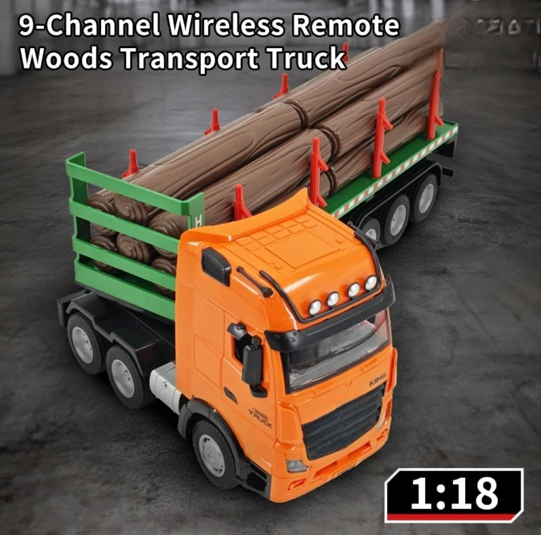 CAMION CONTROL REMOTO 9 CANALES CON RAMPLA Y MADERA 2 4 GHZ-6