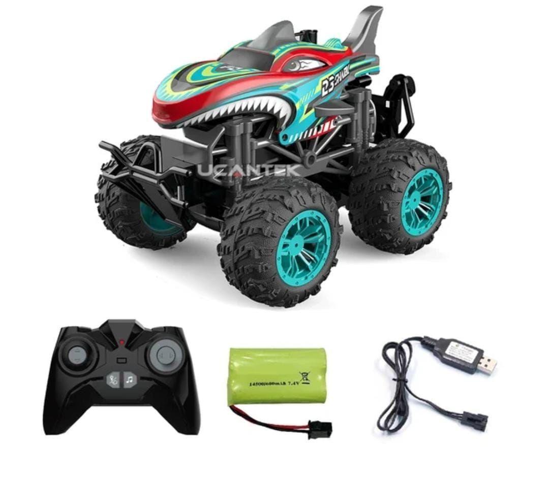 Auto Cr 4x4 Colorful Tiburón shark 1.18 Luz Música y Vapor-7