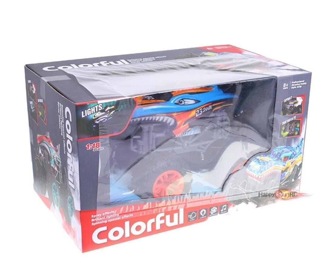 Auto Cr 4x4 Colorful Tiburón shark 1.18 Luz Música y Vapor-6