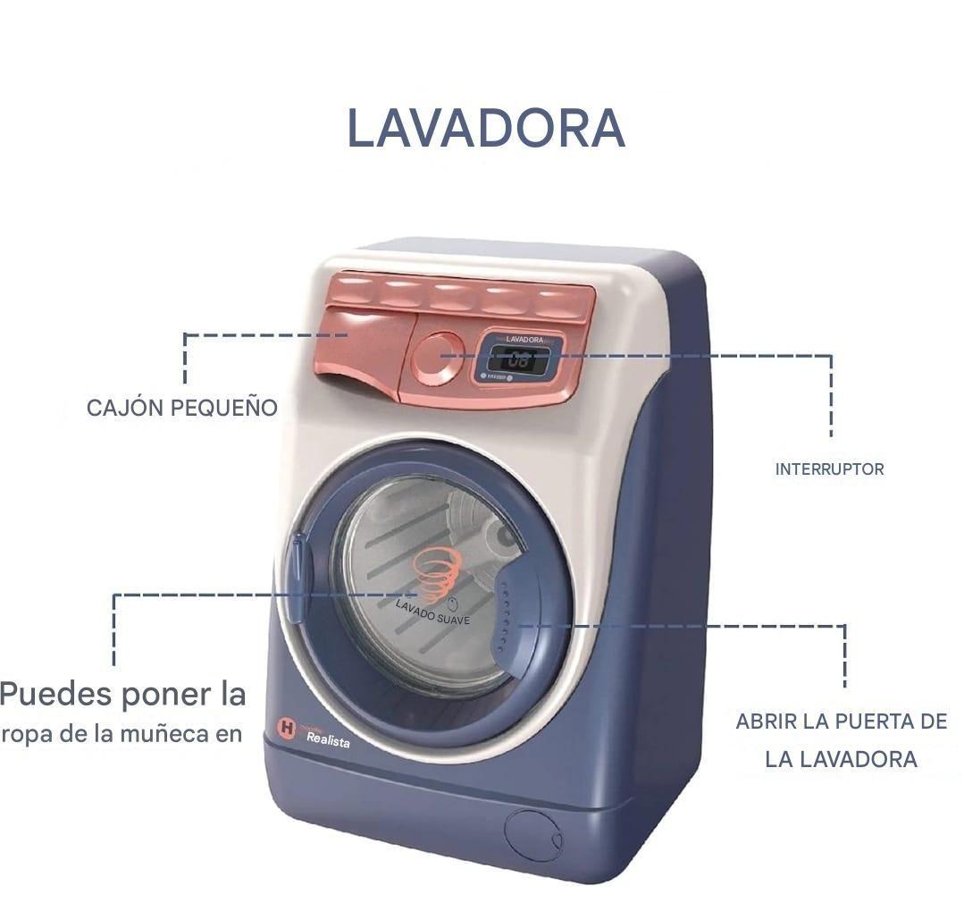 SET DE COCINA DE JUGUETE, ASPIRADORA Y LAVADORA CON LUCES Y SONIDO-4