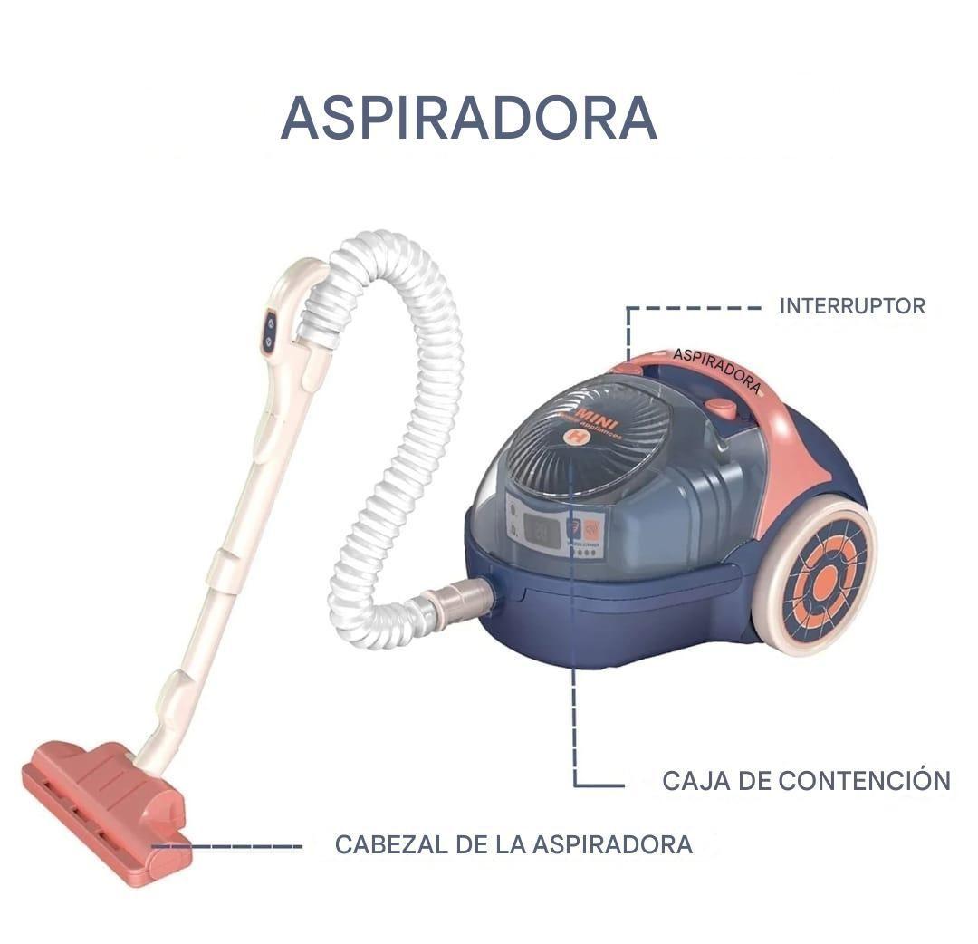SET DE COCINA DE JUGUETE, ASPIRADORA Y LAVADORA CON LUCES Y SONIDO-5